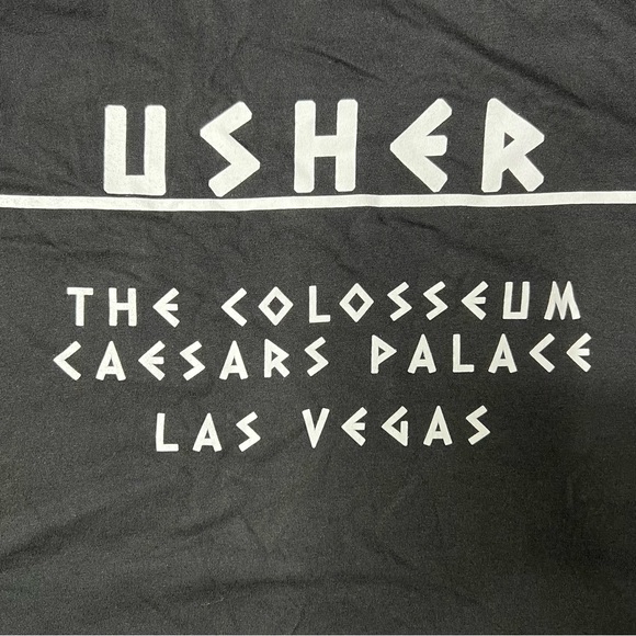 NWOT Usher Ushh Live The Colosseum Vegas Graphic T-Shirt in Black Unisex XL - Picture 5 of 7